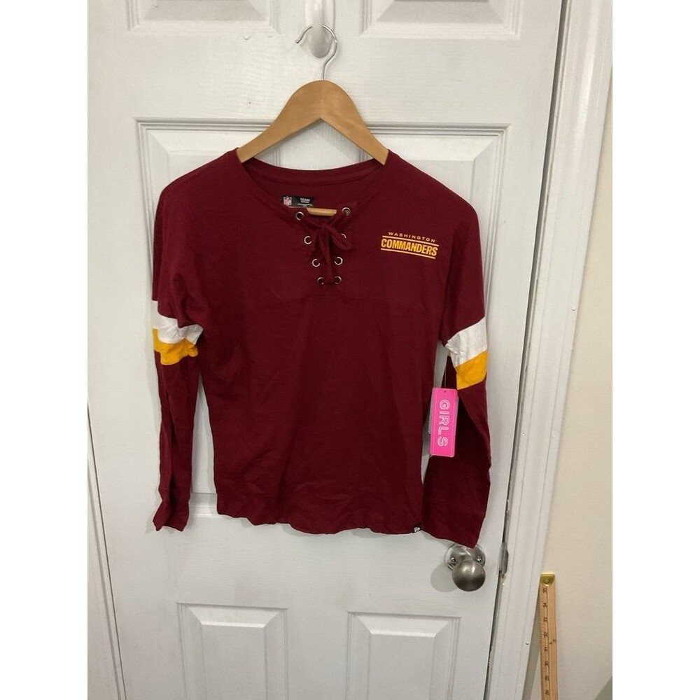 Washington Commanders Girls Lace-Up Long Sleeve Shirt